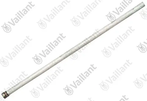Runde Metallstange mit einer Verbindung an einem Ende, möglicherweise eine Anode von Vaillant für Heizgeräte.